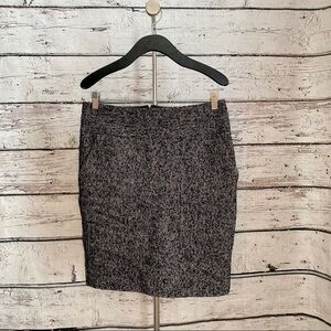 CALVIN KLEIN Tweed Black & White Pencil Skirt